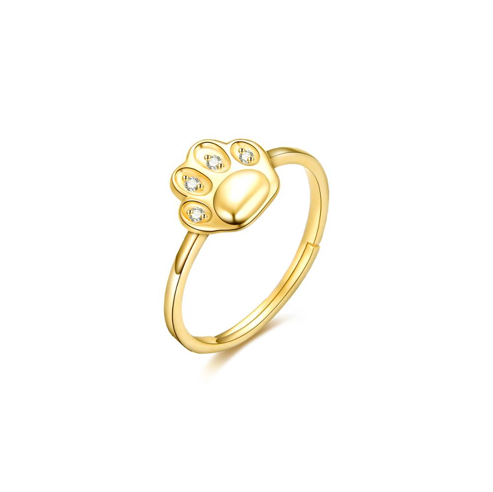 Cat Dog Paw Print Ring